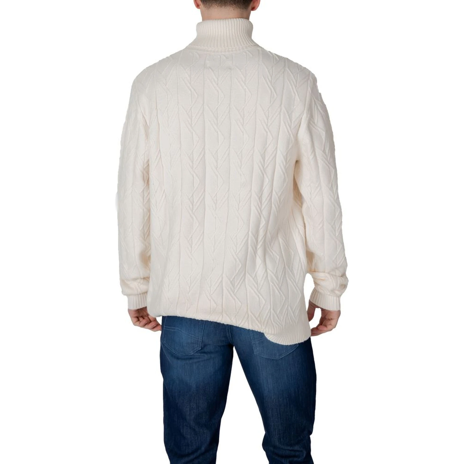 Cream Polyester Turtleneck