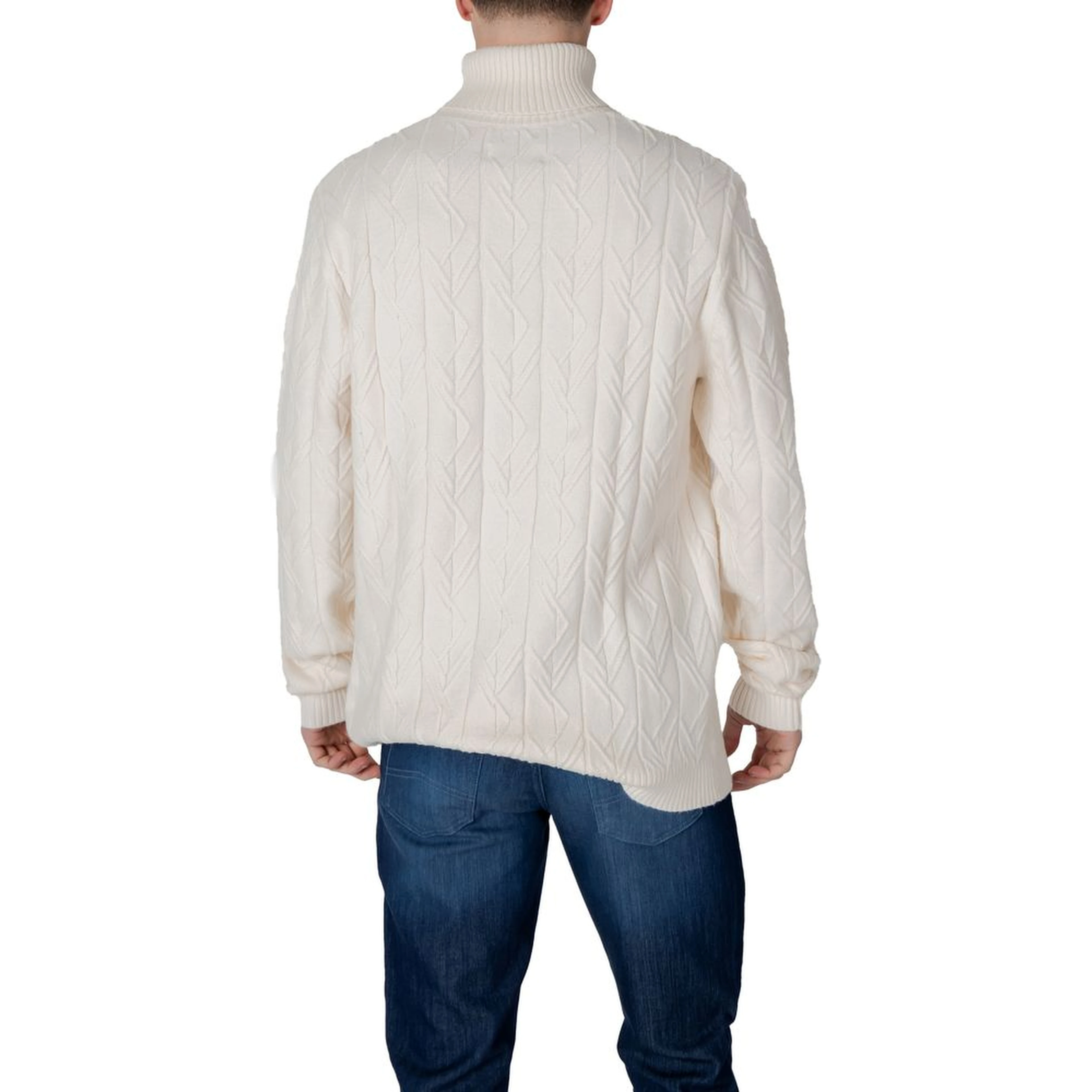Cream Polyester Turtleneck