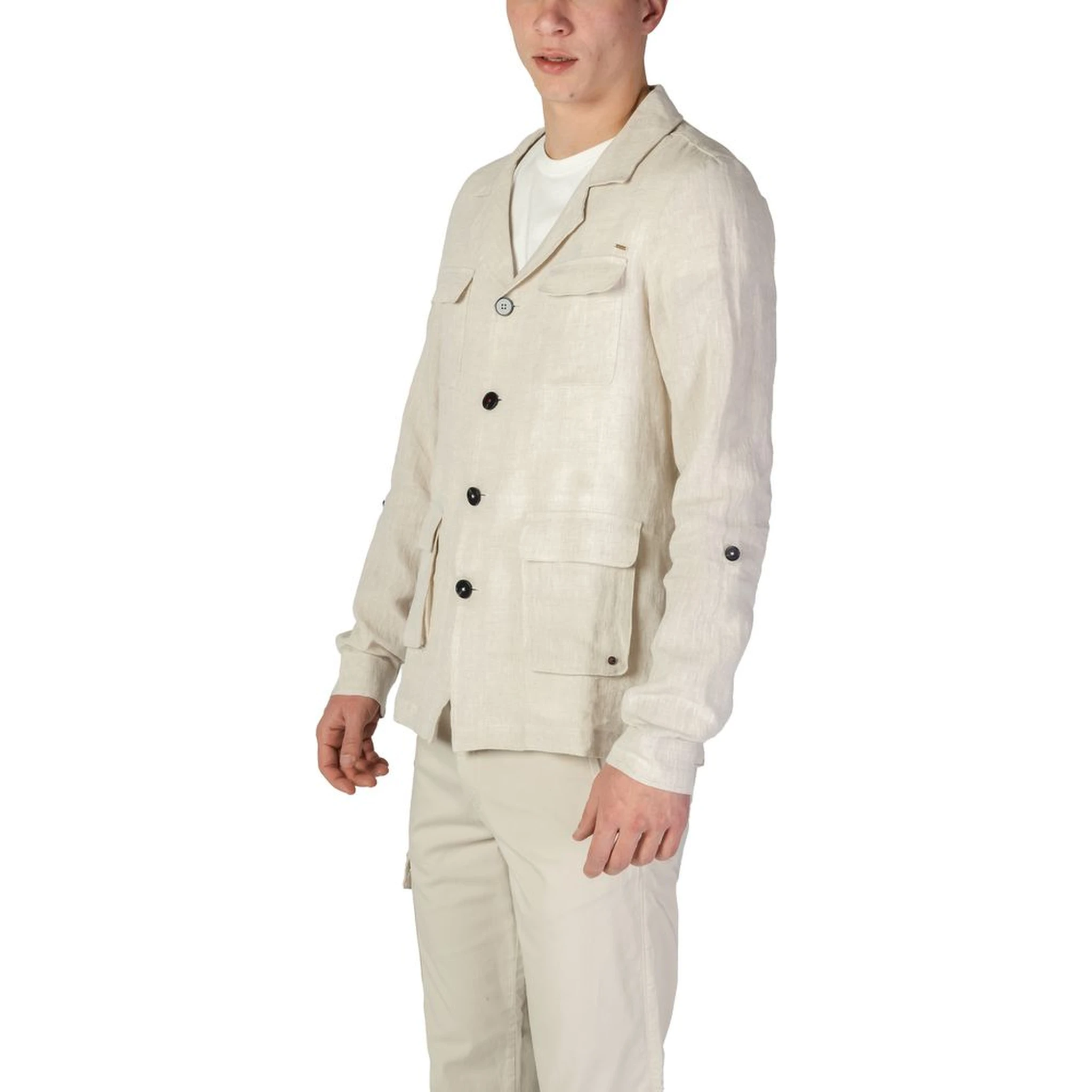 Beige Linen Blazer