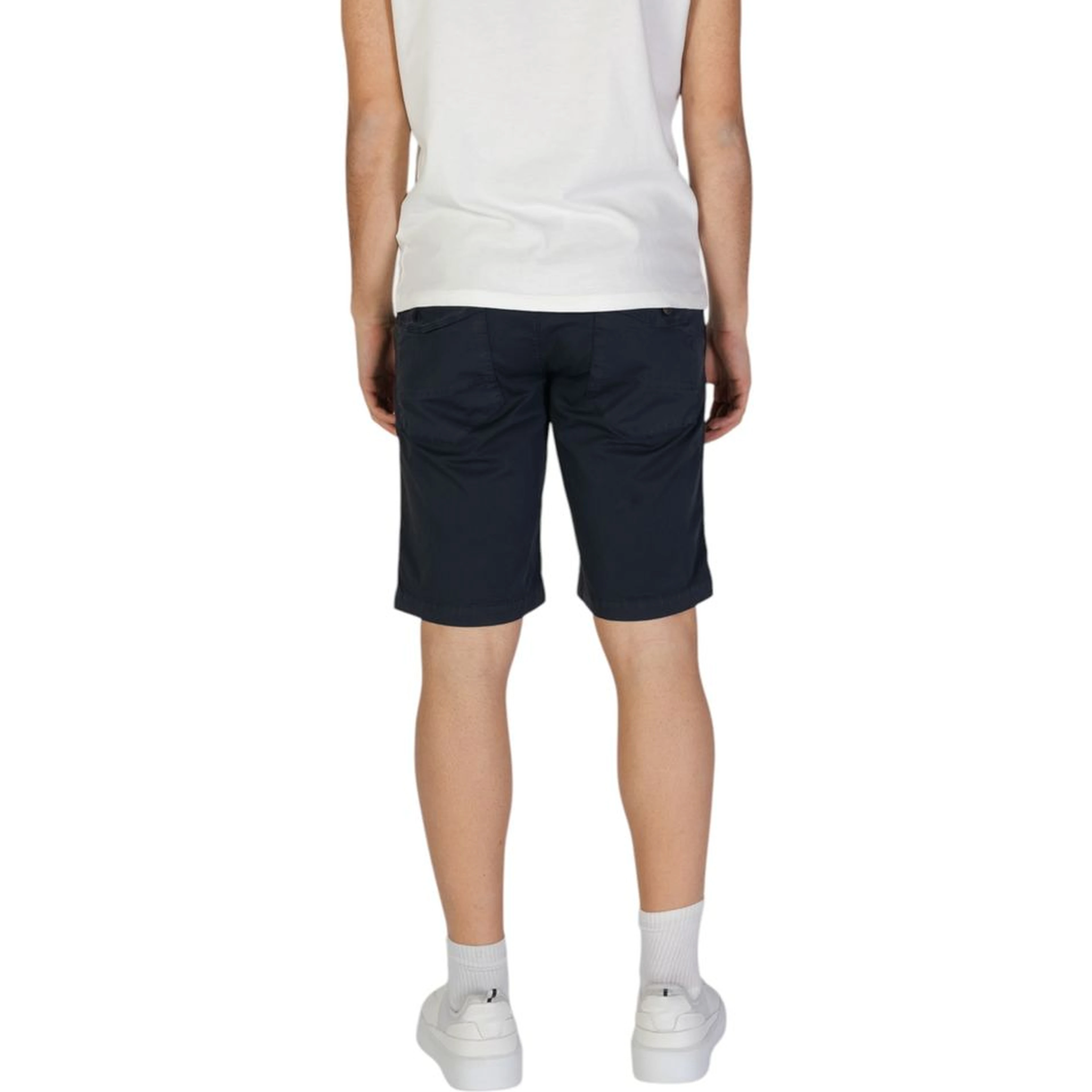 Blue Cotton Bermuda Shorts