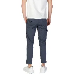 Blue Cotton Cargo Pants