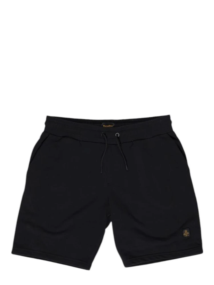 Black Cotton Bermuda Shorts