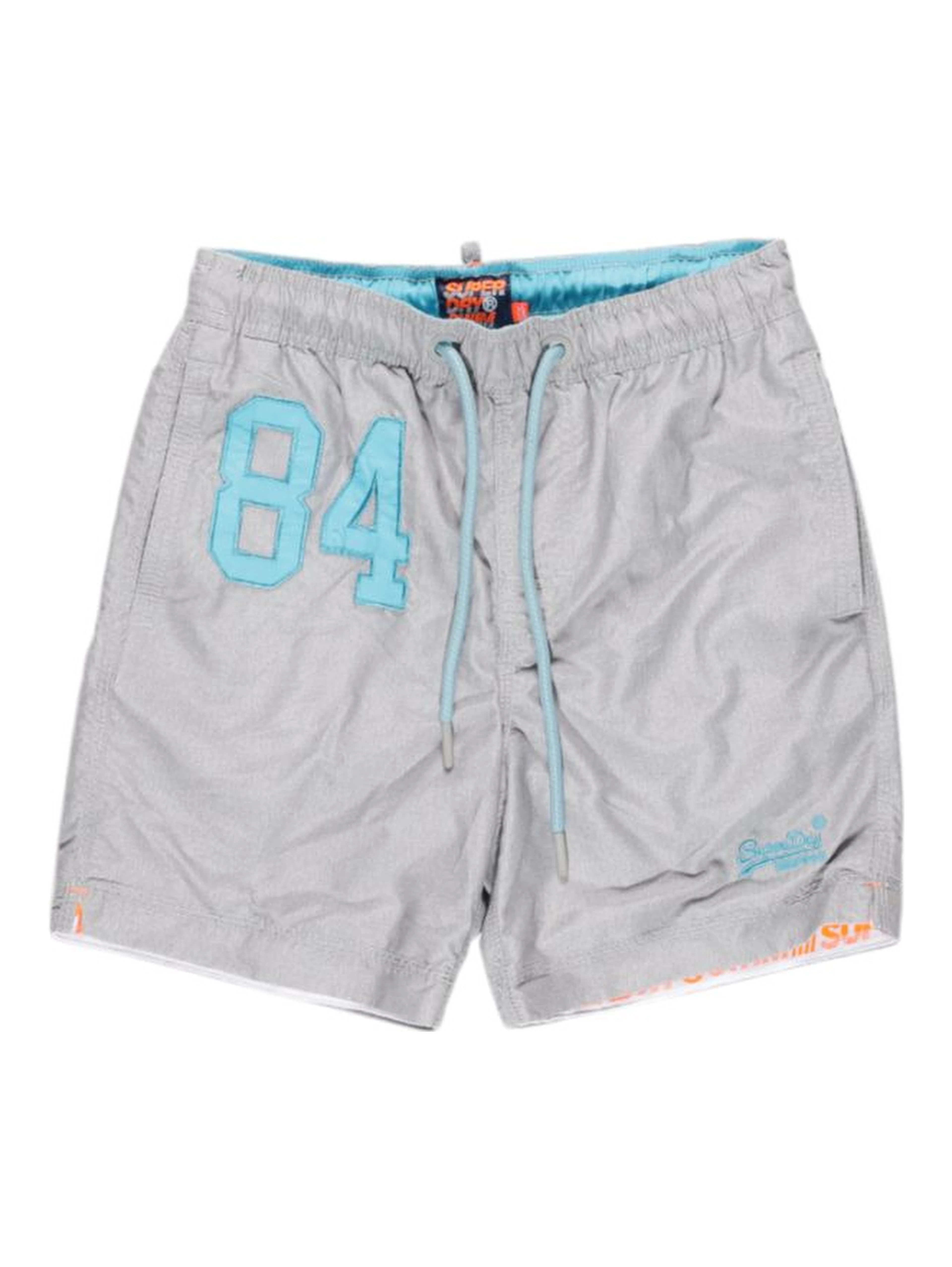 Gray Polyester Swim Shorts