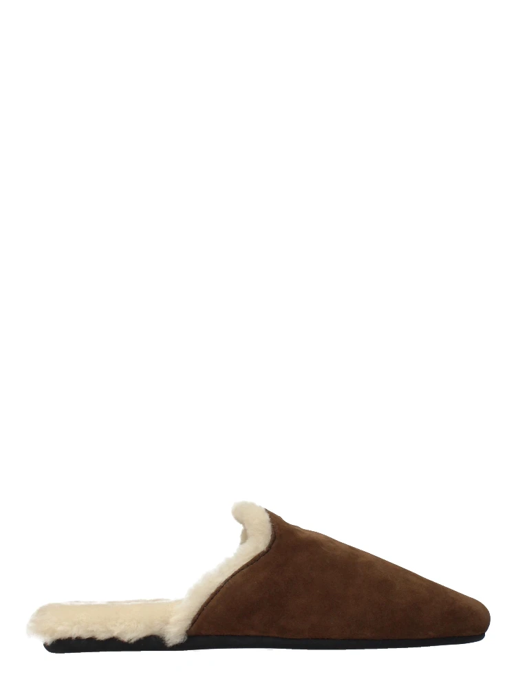 Brown Leather Slippers