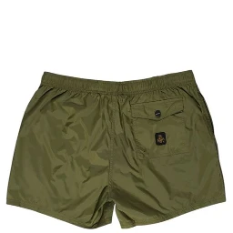Green Polyester Swim Shorts