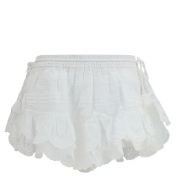 White Cotton Shorts