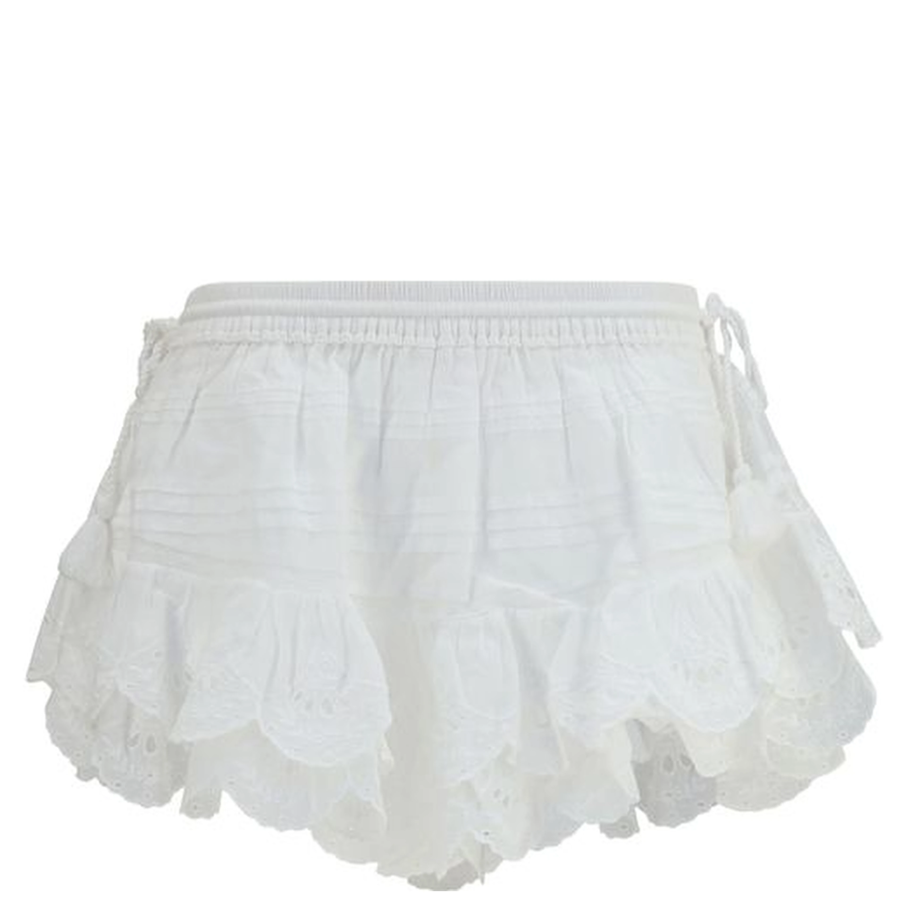 White Cotton Shorts
