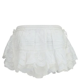 White Cotton Shorts