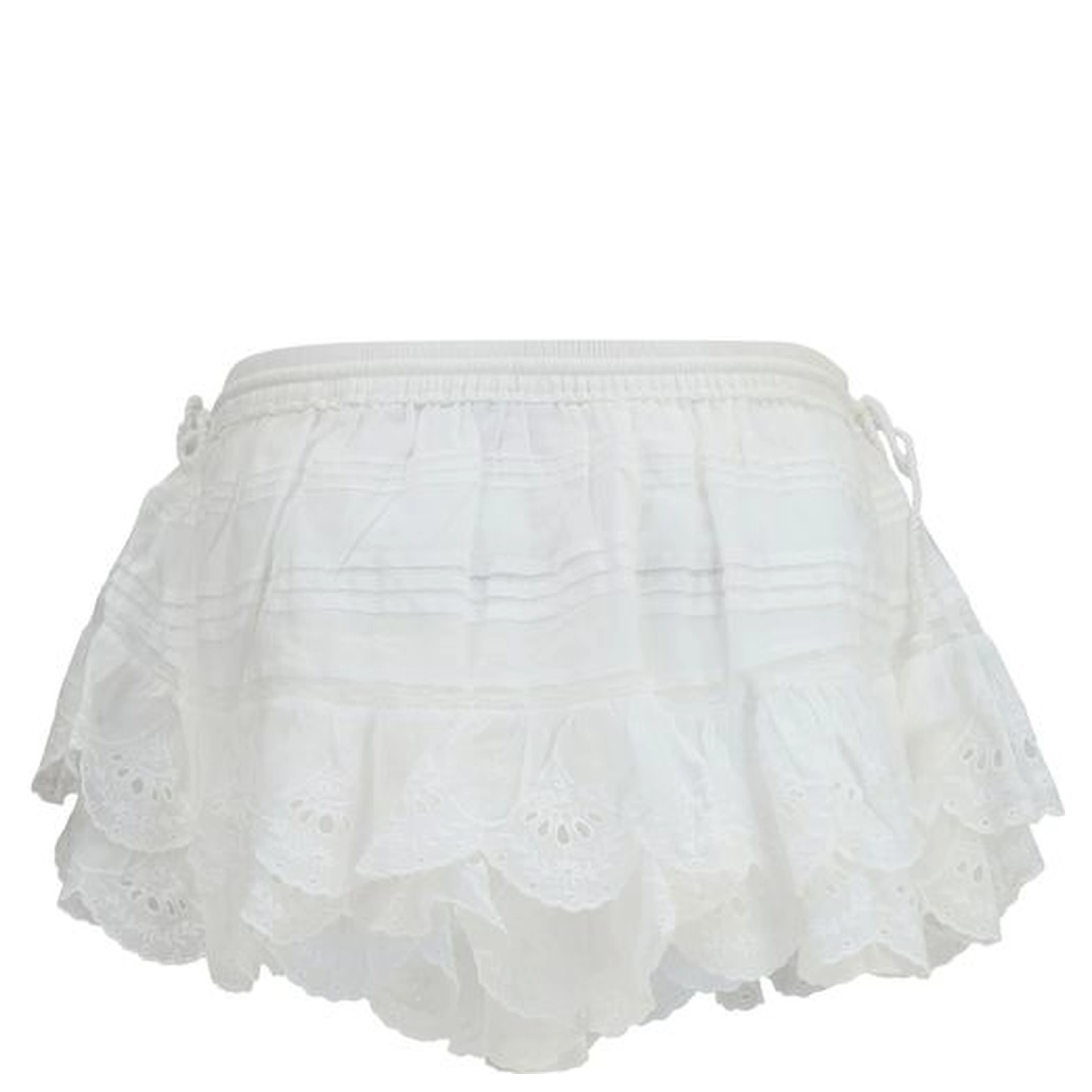 White Cotton Shorts