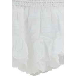 White Cotton Shorts