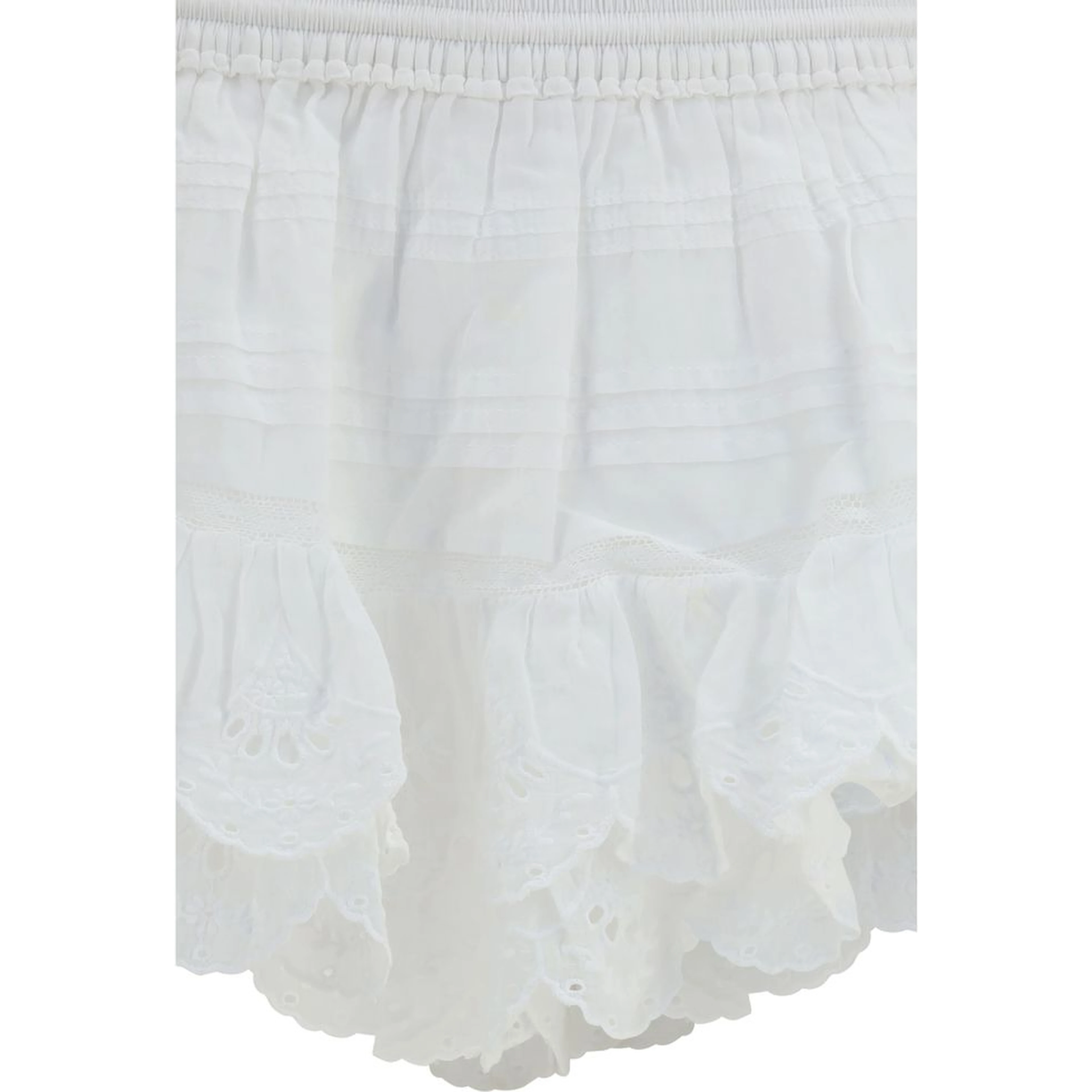 White Cotton Shorts