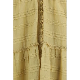 Beige Cotton Casual Dress