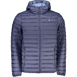 Blue Polyamide Men's Jacket
