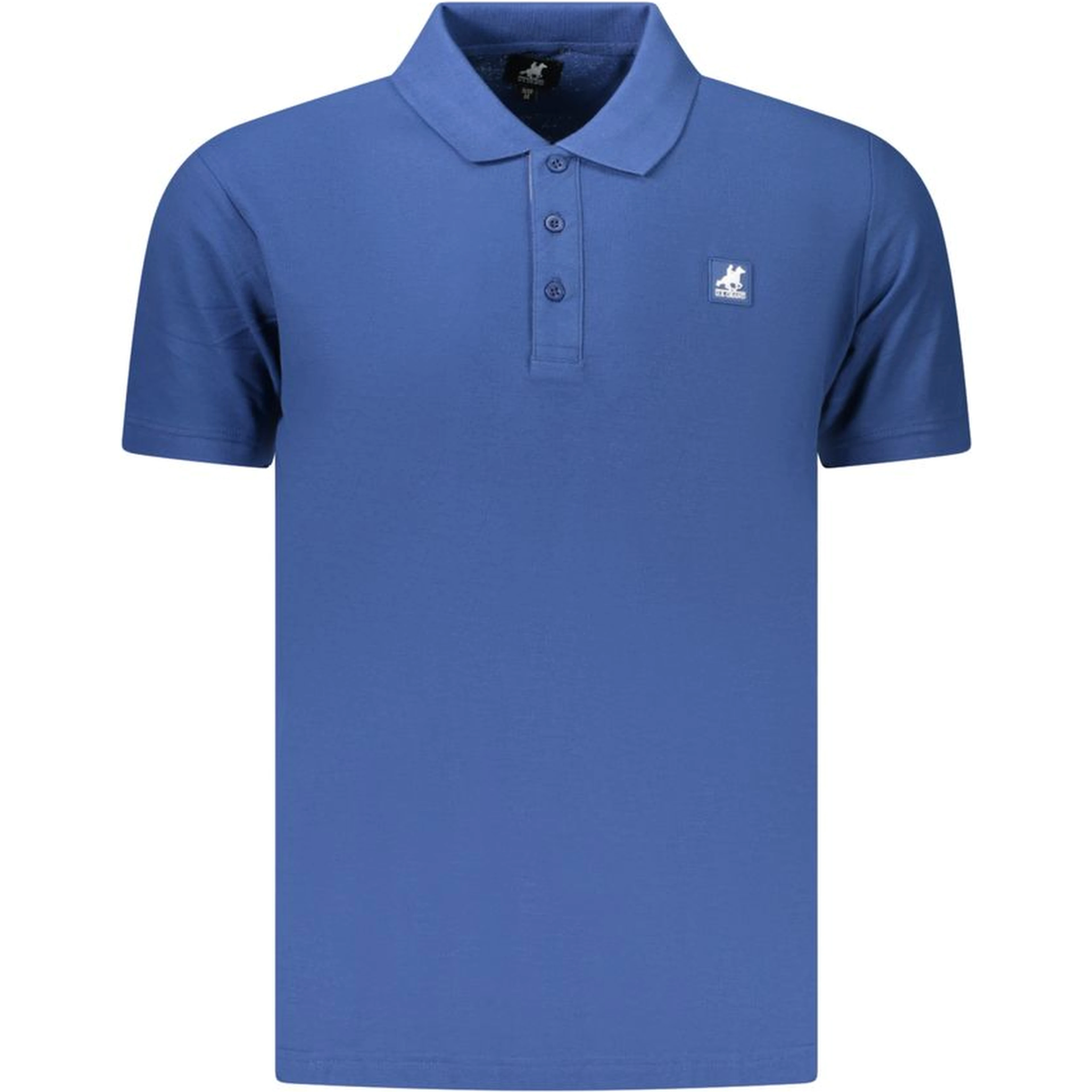 Blue Cotton Polo Shirt