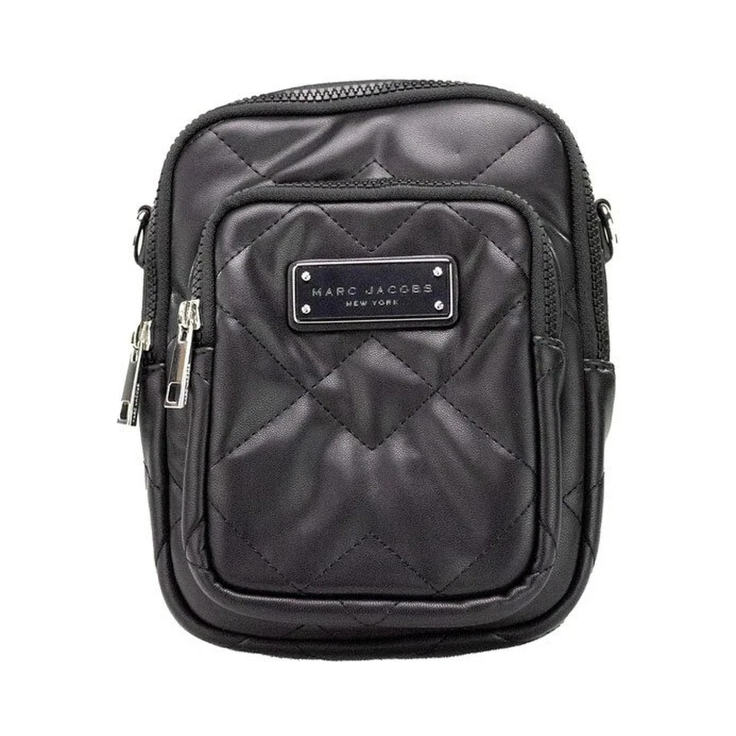 Marc Jacobs Pillow Small Black Quilted Smooth Leather Crossbody Handbag Purse