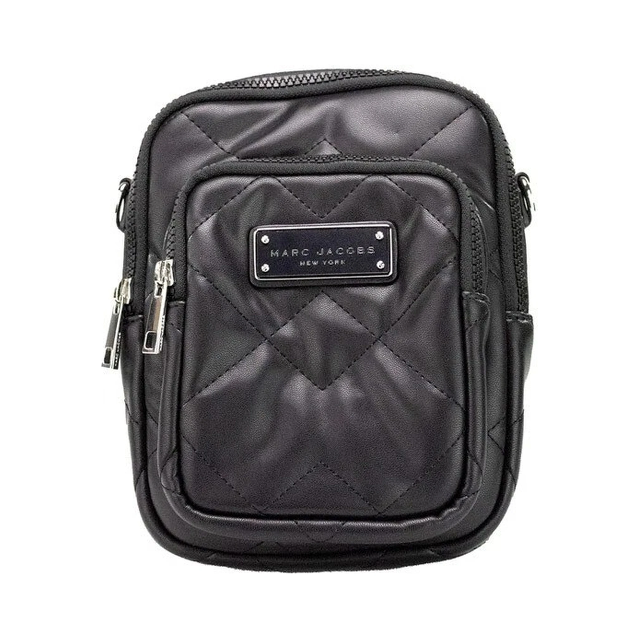Marc Jacobs Pillow Small Black Quilted Smooth Leather Crossbody Handbag Purse
