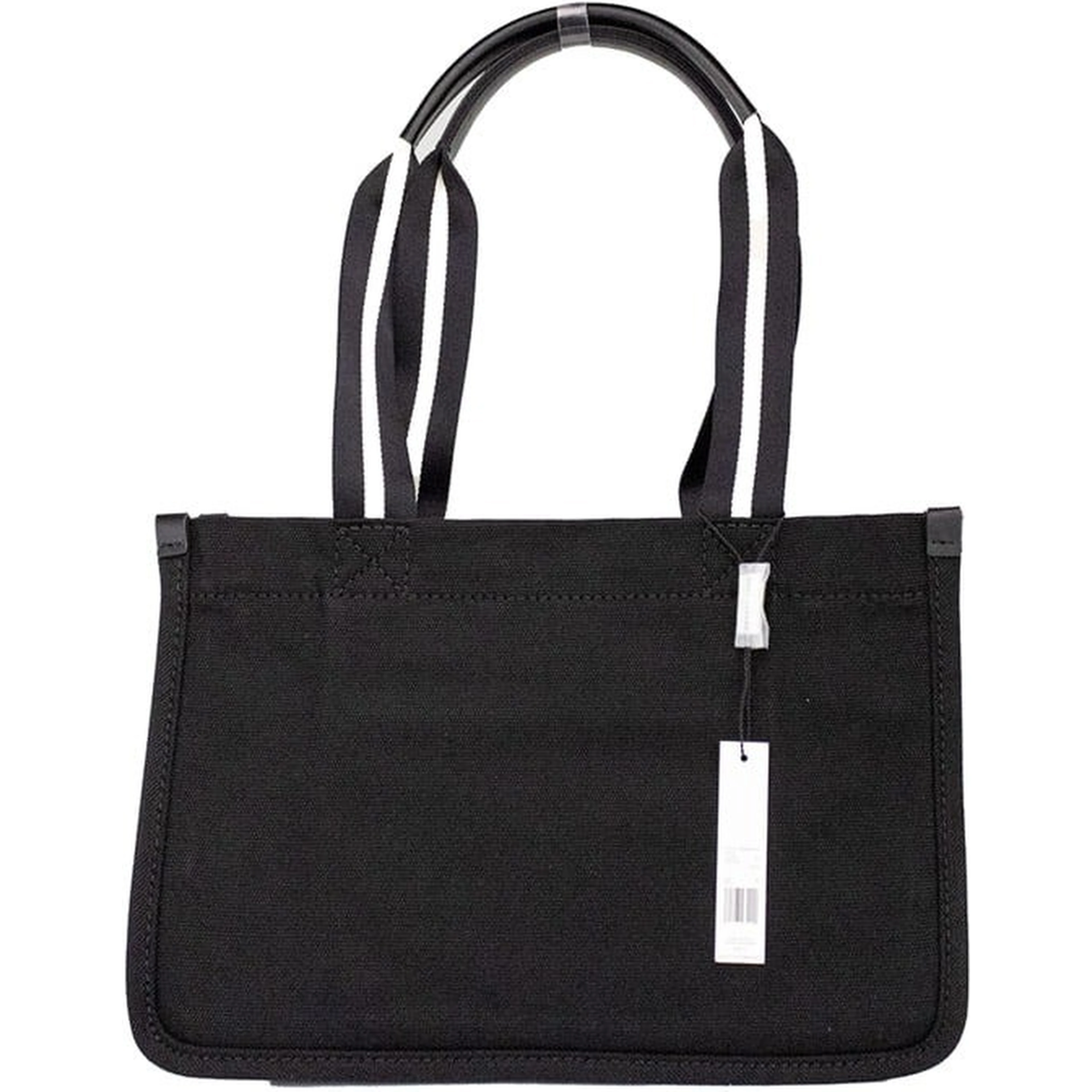 Marc Jacobs Medium Black Canvas Fabric Shoulder Convertible Tote Purse Bag