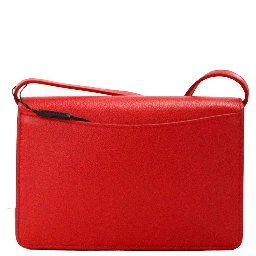 Burberry Hampshire Small Red Embossed Logo Smooth Leather Crossbody Bag
