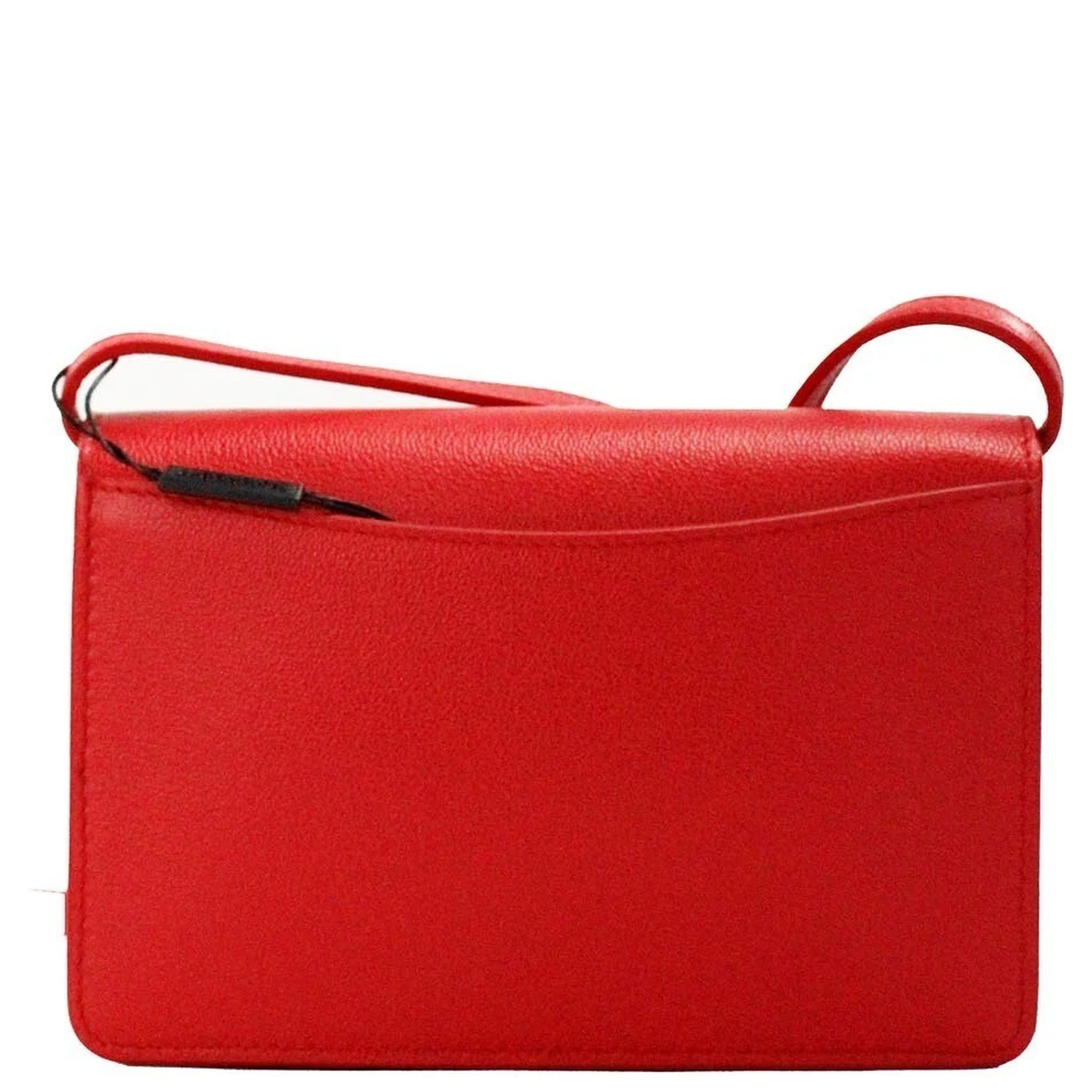 Burberry Hampshire Small Red Embossed Logo Smooth Leather Crossbody Bag