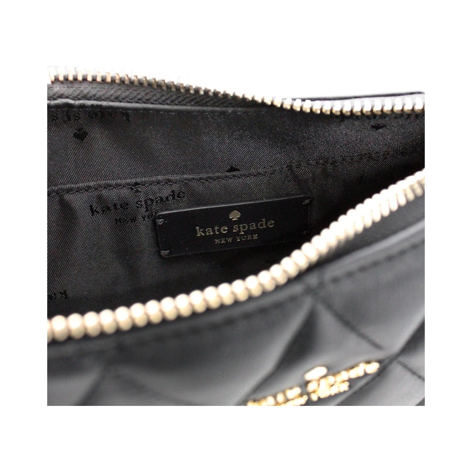 Kate Spade Carey Small Black Quilted Leather Zip Top Crossbody Bag