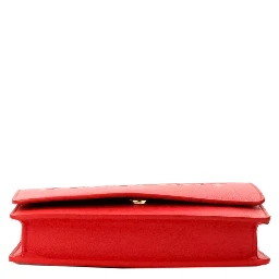 Burberry Hampshire Small Red Embossed Logo Smooth Leather Crossbody Bag