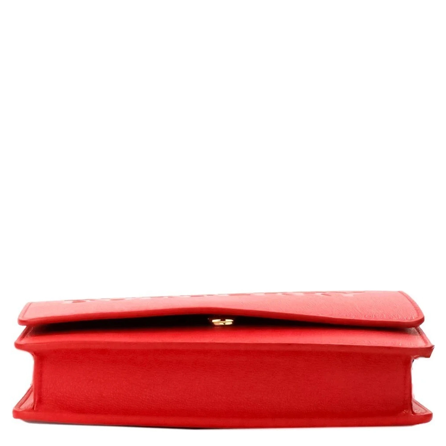 Burberry Hampshire Small Red Embossed Logo Smooth Leather Crossbody Bag