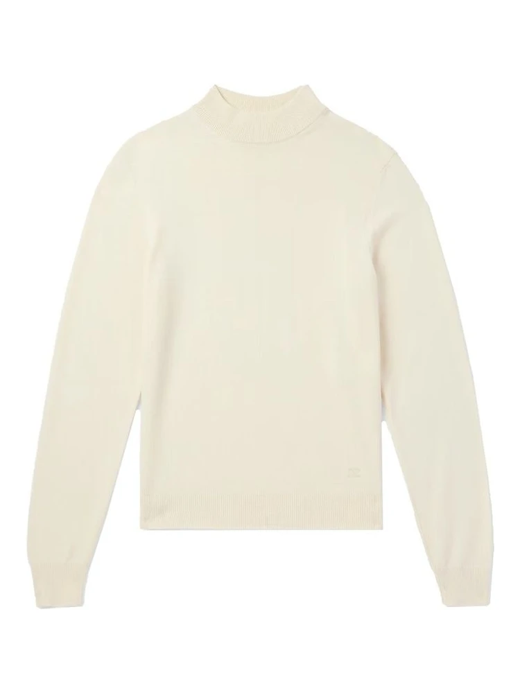 White Elastane Sweatshirt