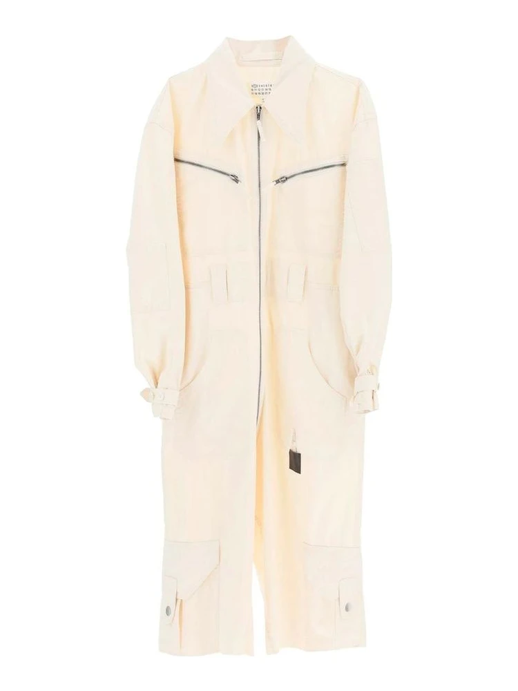 White Cotton Jumpsuit