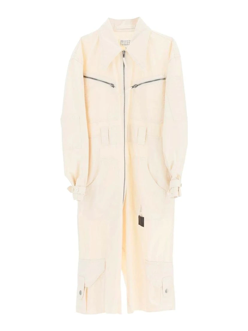 White Cotton Jumpsuit