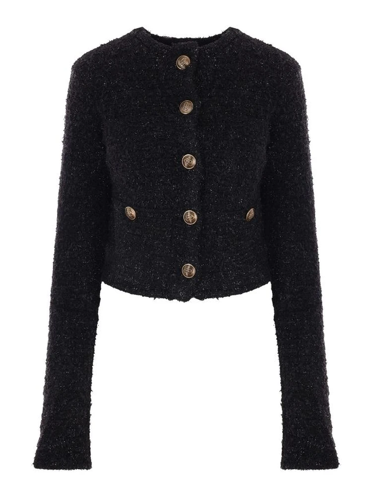 Black Cotton Cardigan