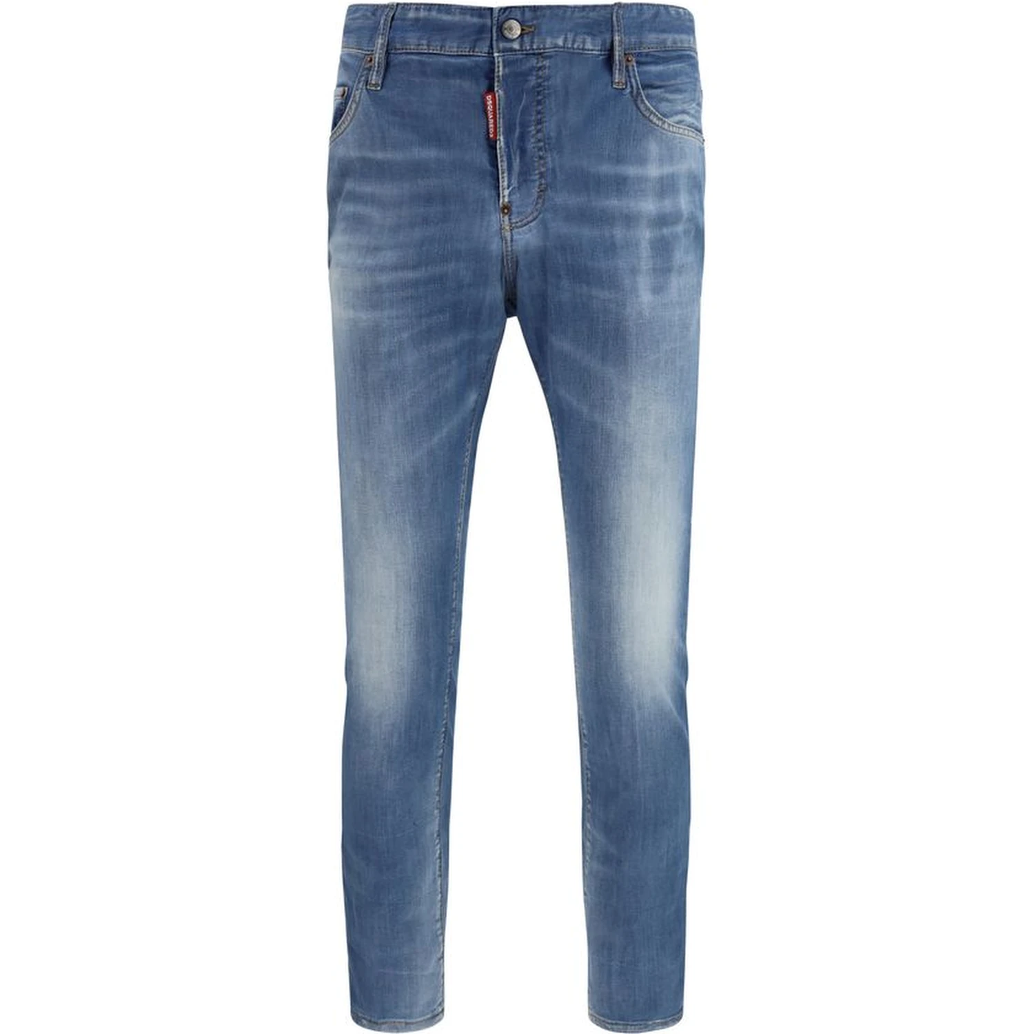 Blue Cotton Slim Fit Jeans