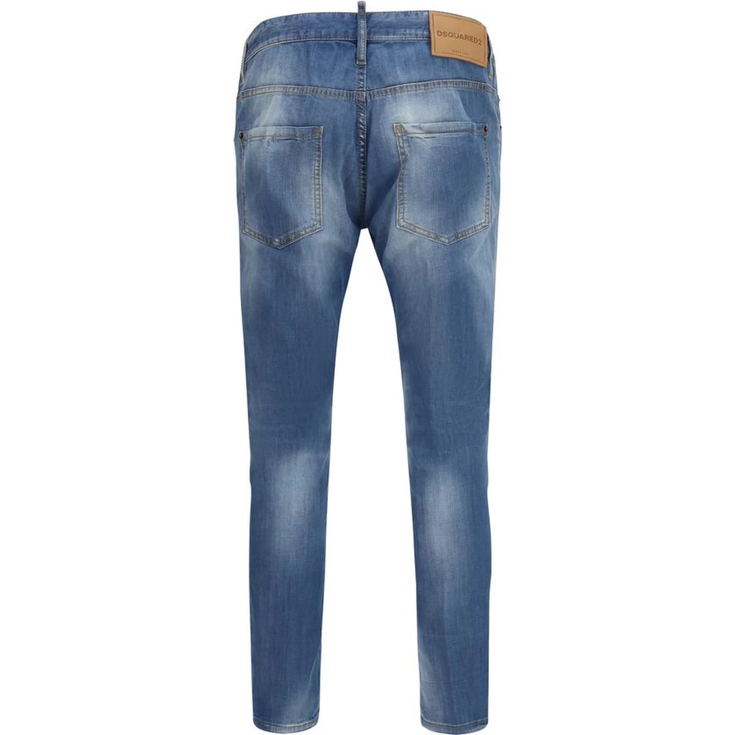 Blue Cotton Slim Fit Jeans