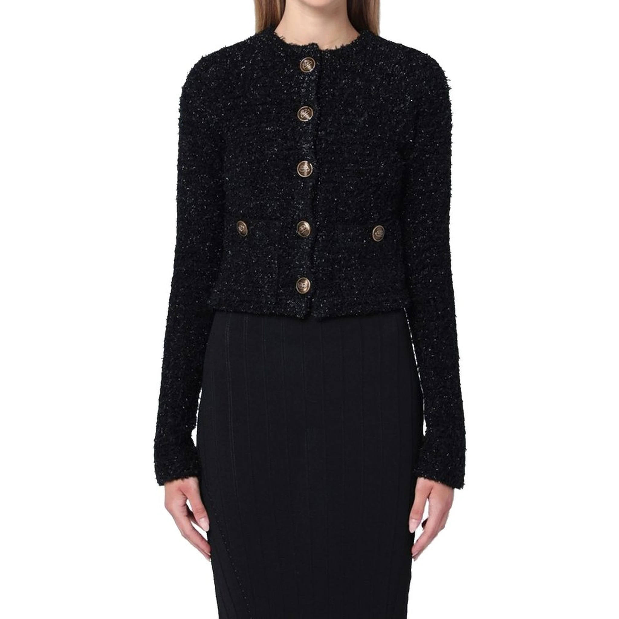 Black Cotton Cardigan