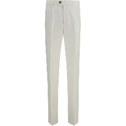 White Linen Casual Pants