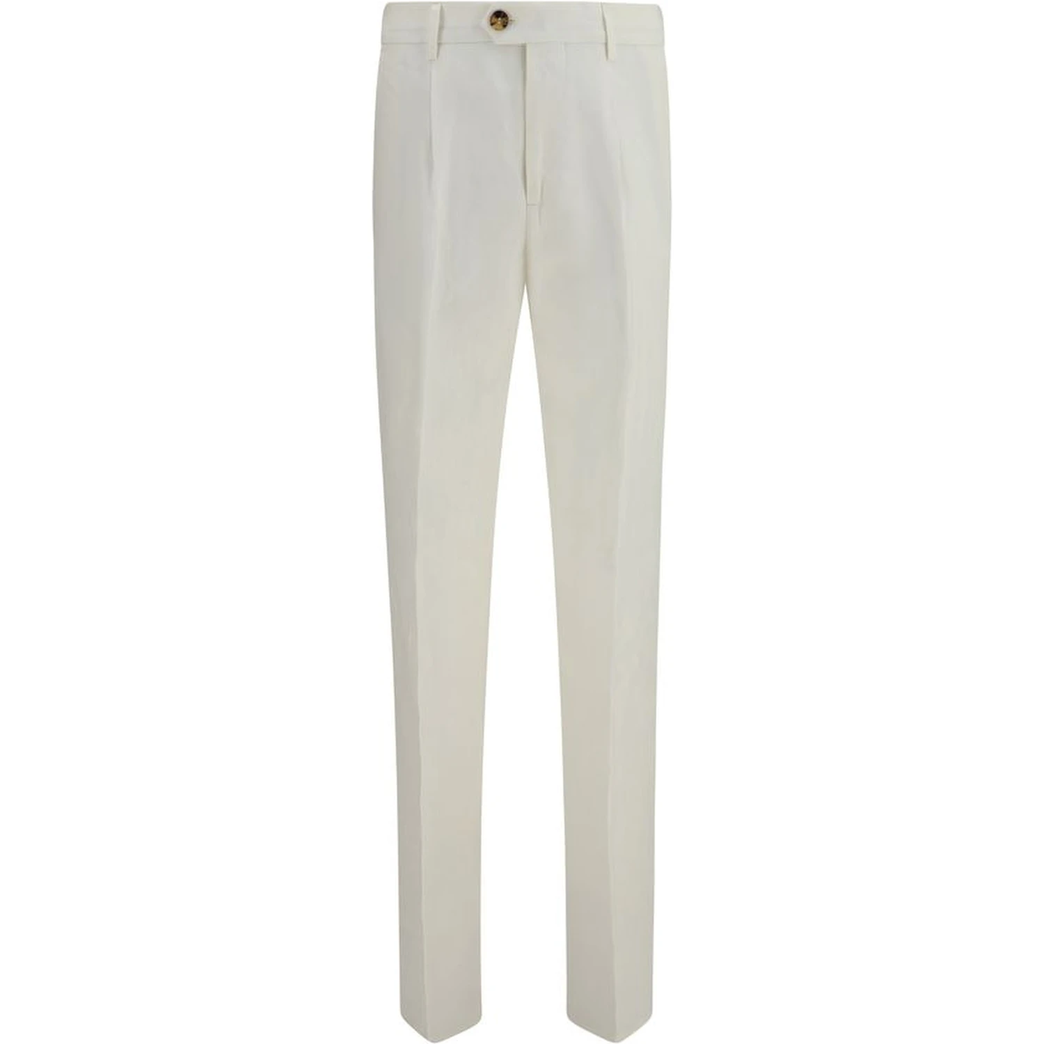 White Linen Casual Pants