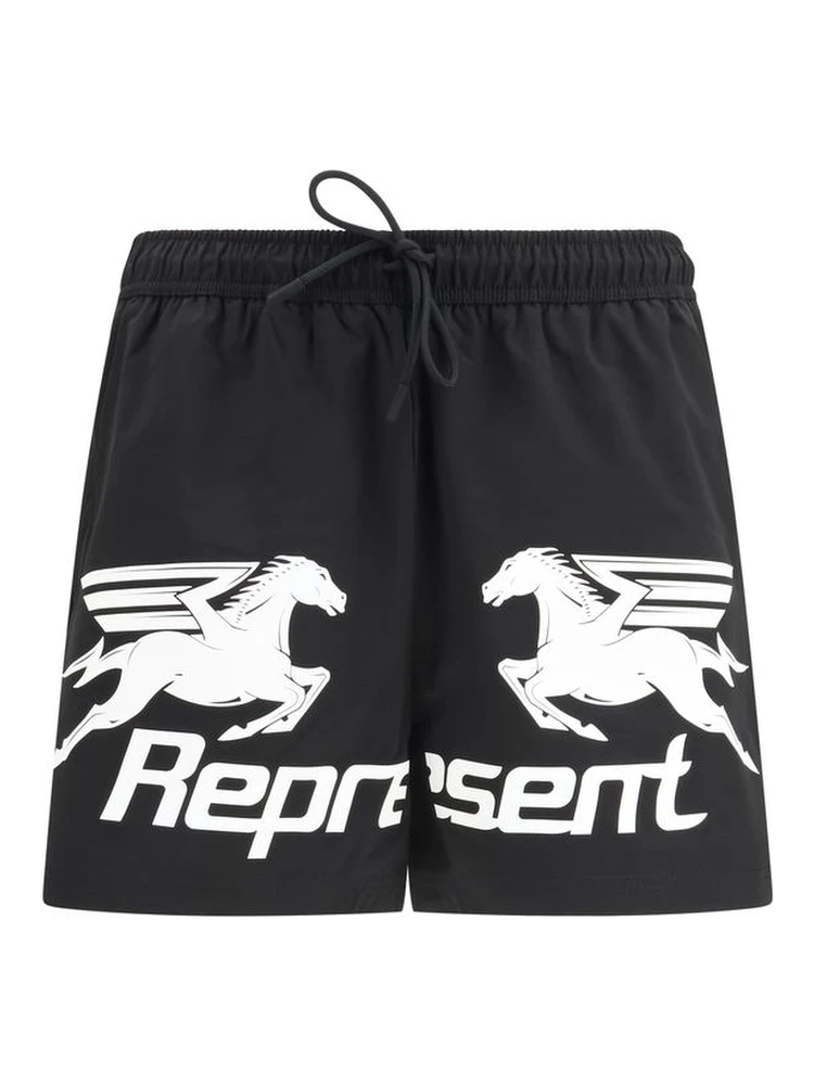Black Polyester Shorts