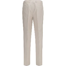 Beige Cotton Dress Pants