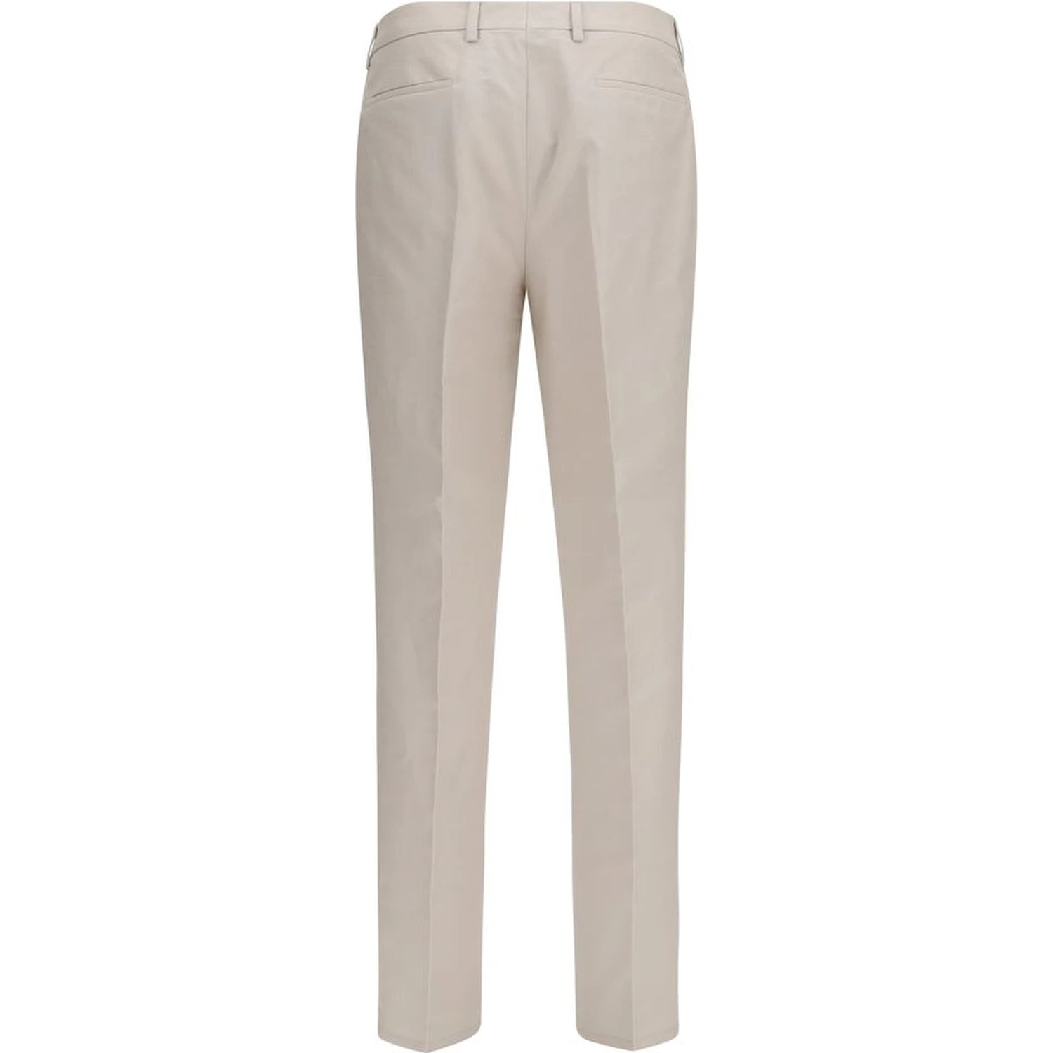 Beige Cotton Dress Pants