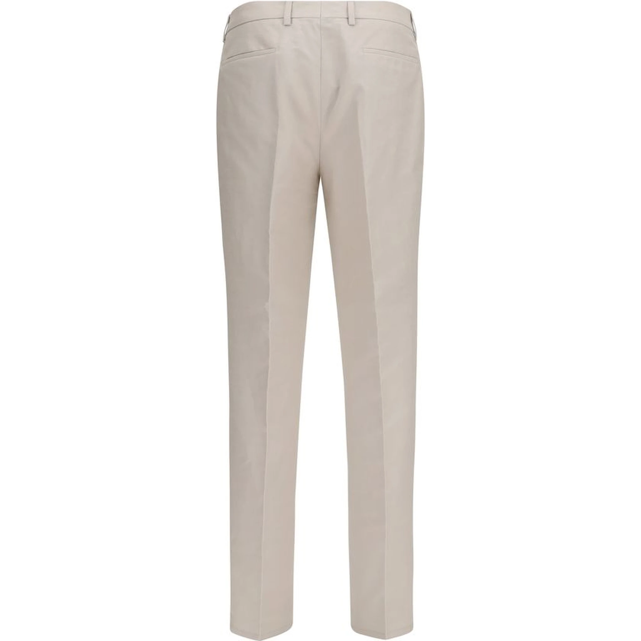 Beige Cotton Dress Pants