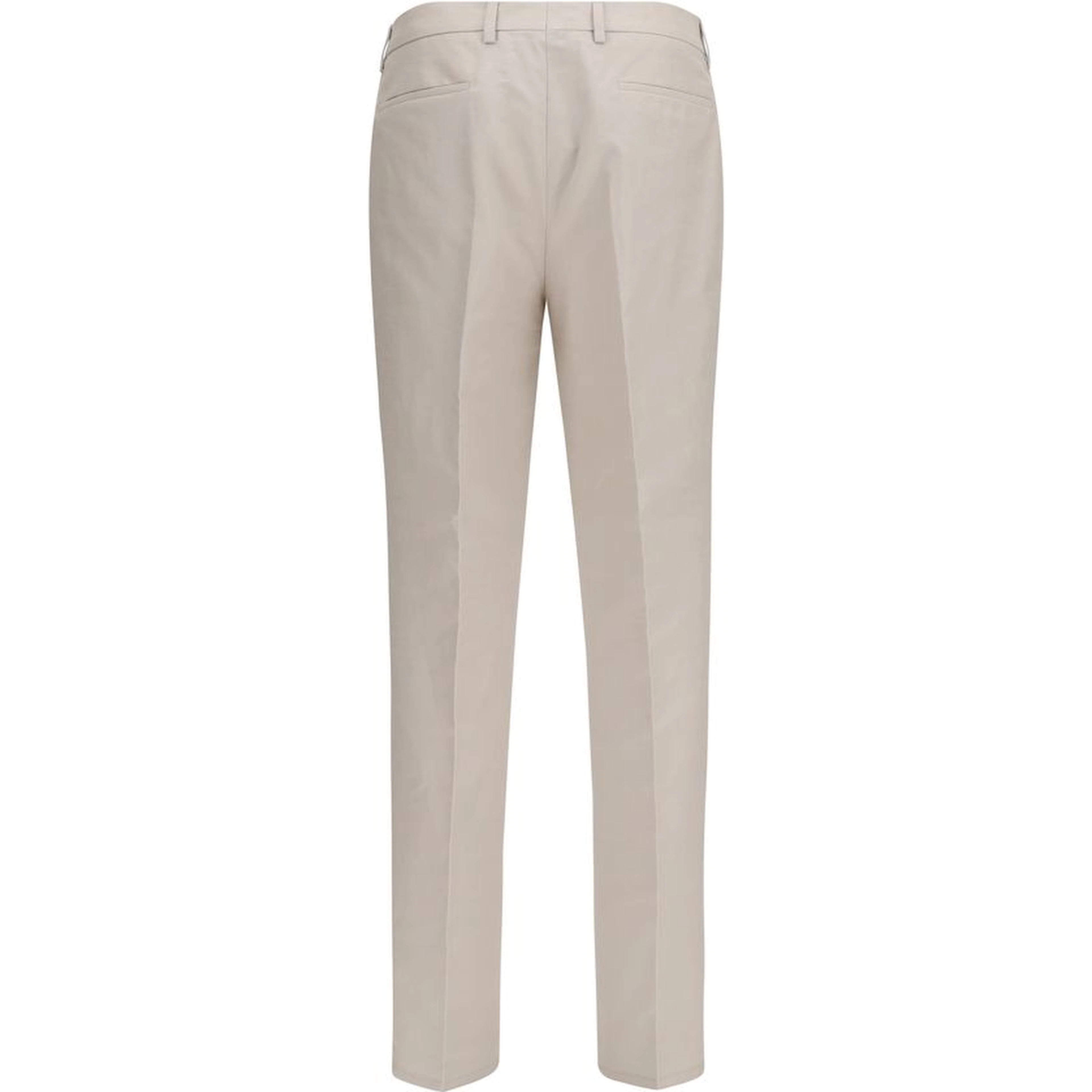 Beige Cotton Dress Pants