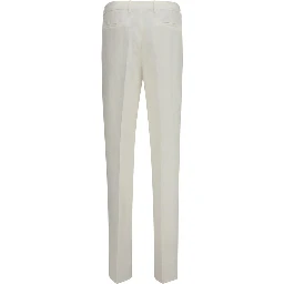 White Linen Casual Pants