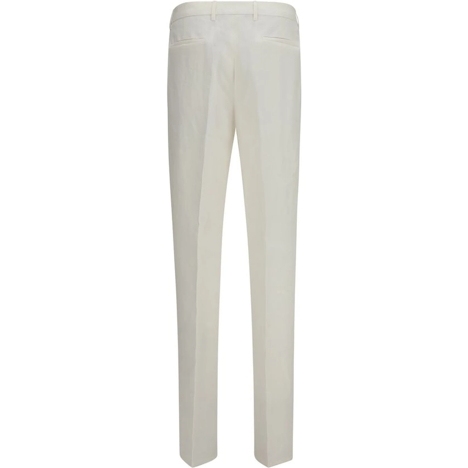 White Linen Casual Pants