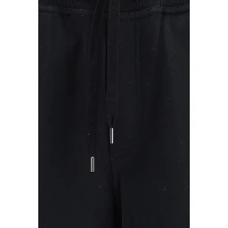 Black Cotton Bermuda Shorts