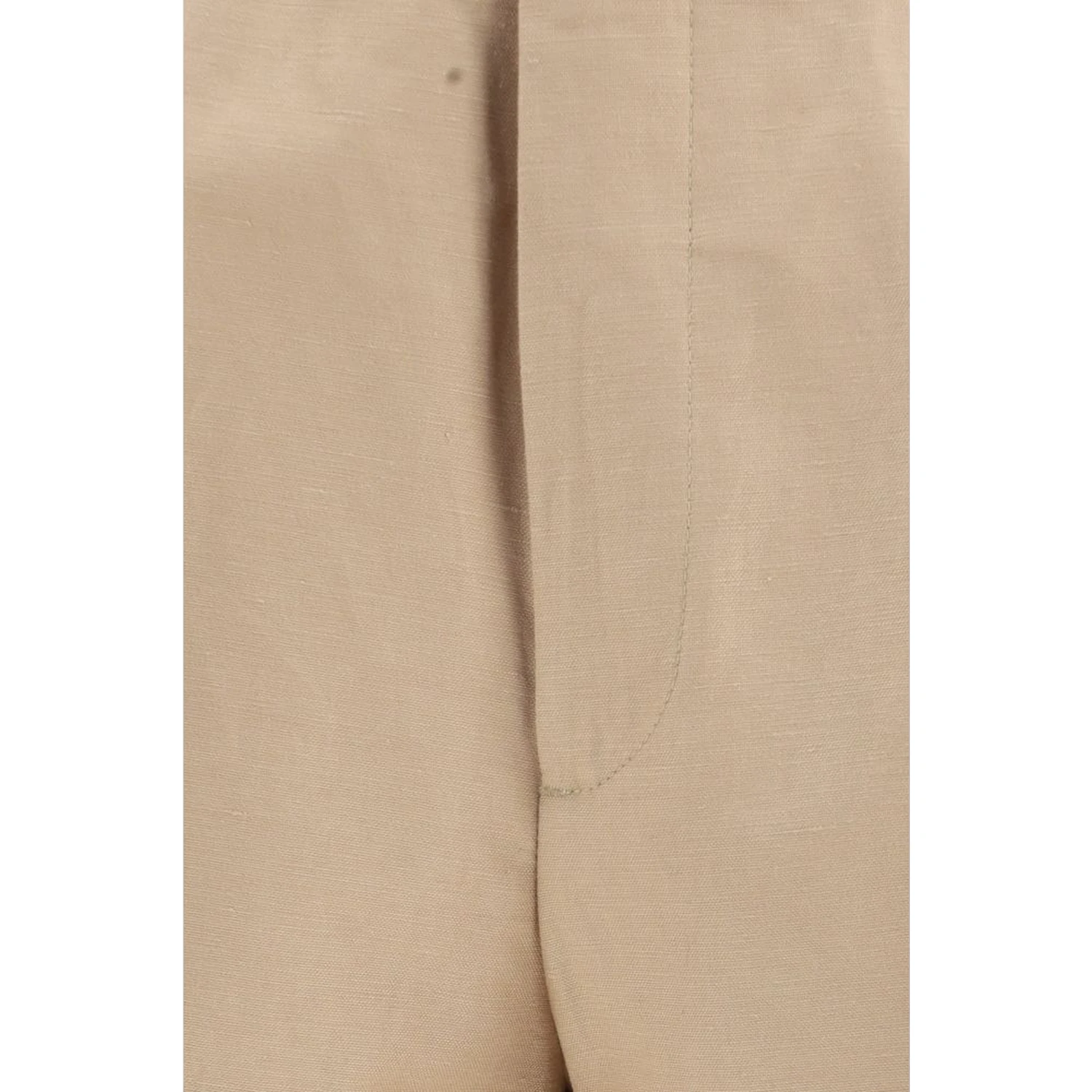 Beige Cotton Bermuda Shorts
