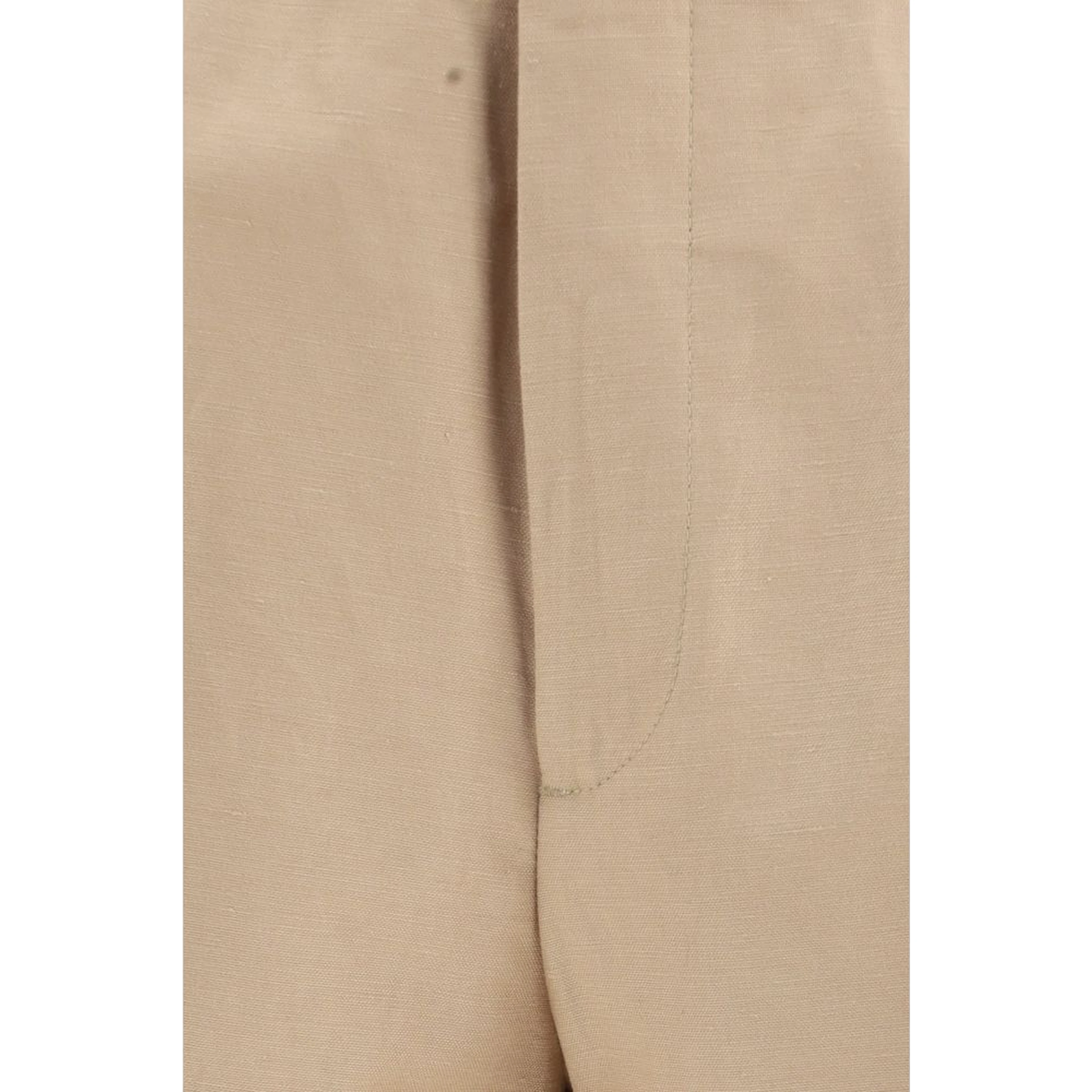 Beige Cotton Bermuda Shorts