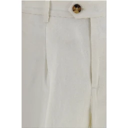 White Linen Casual Pants
