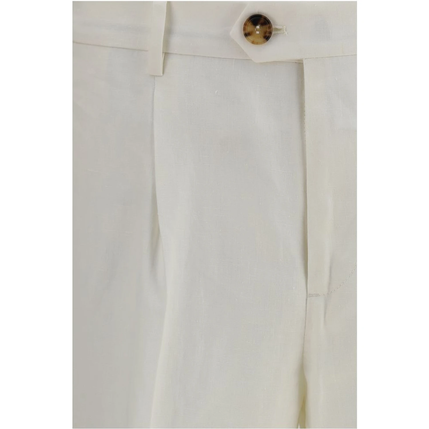 White Linen Casual Pants