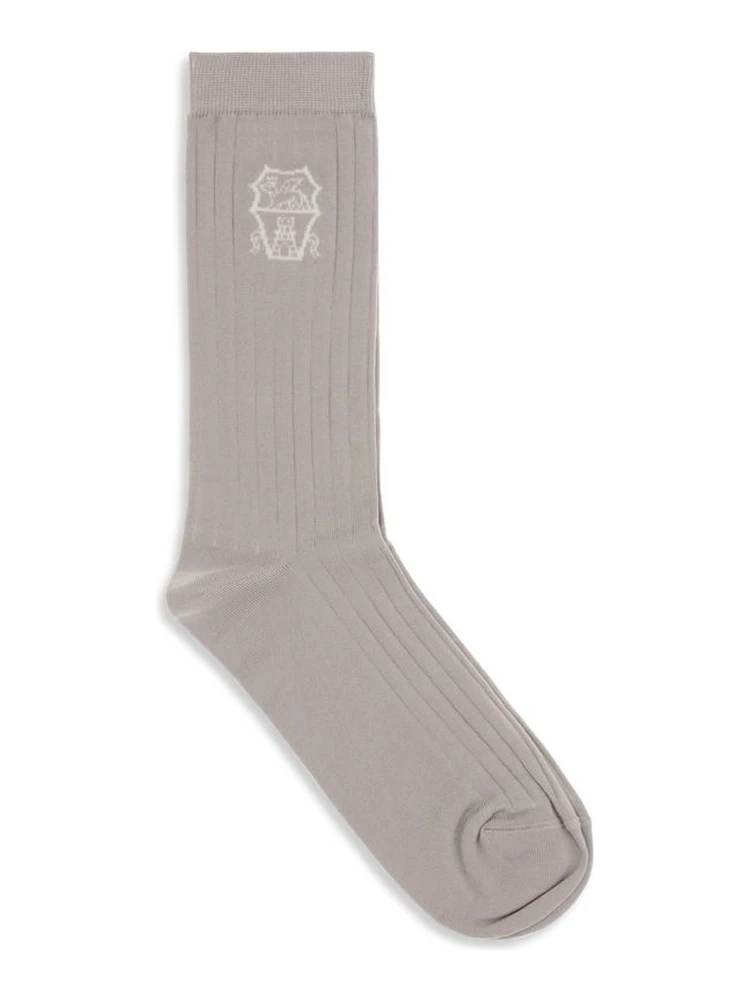 Beige Cotton Socks