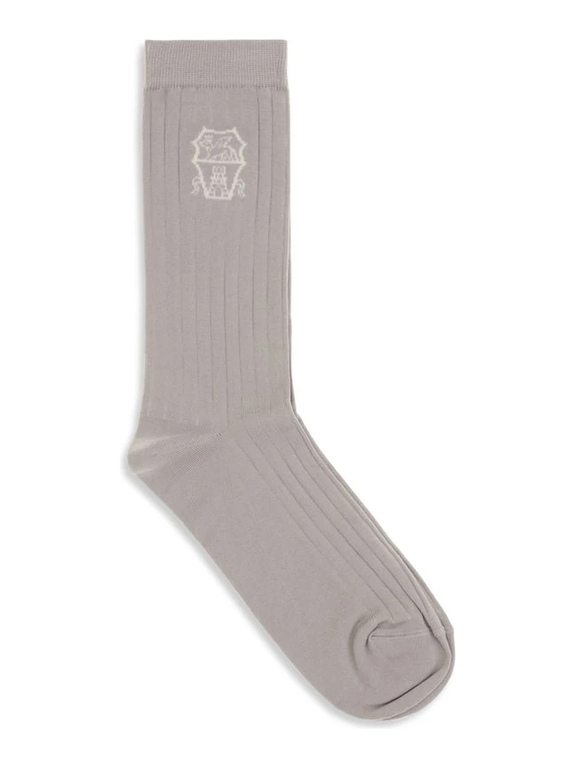 Beige Cotton Socks
