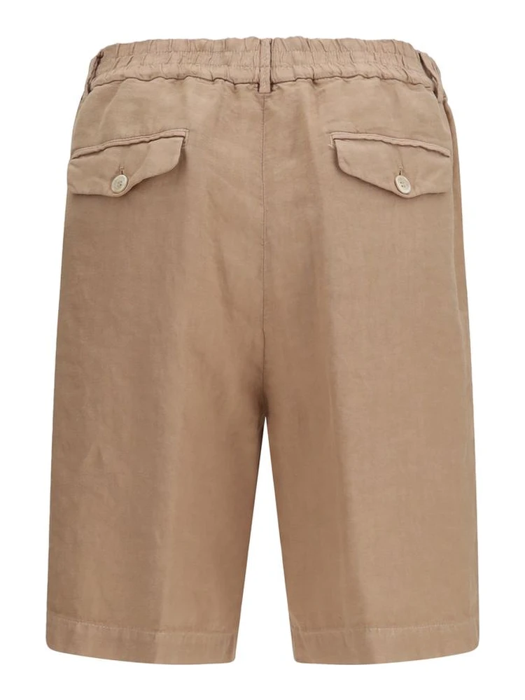 Brown Linen Bermuda Shorts alternative